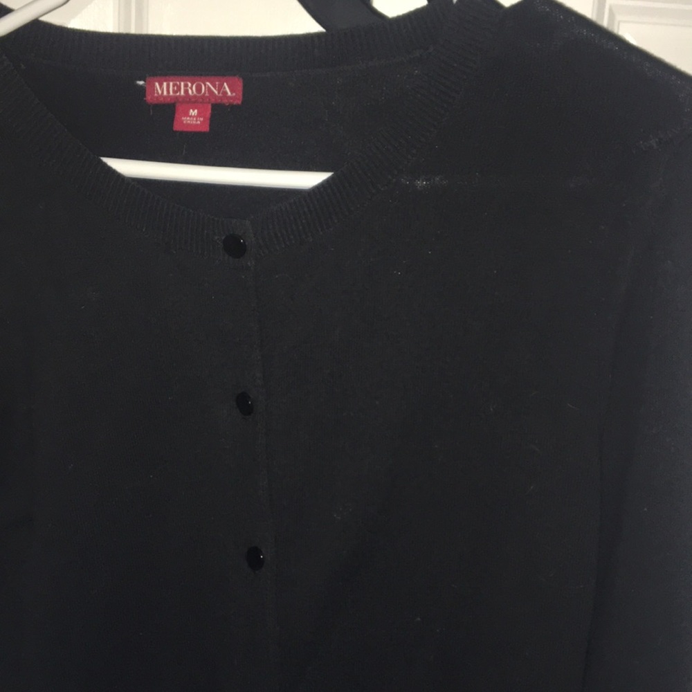 Black cardigan